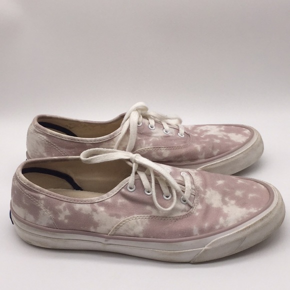 Keds Double Decker Ribbed Wave Pink and White Tie Dye Cotton Sneakers Si… - Picture 2 of 10
